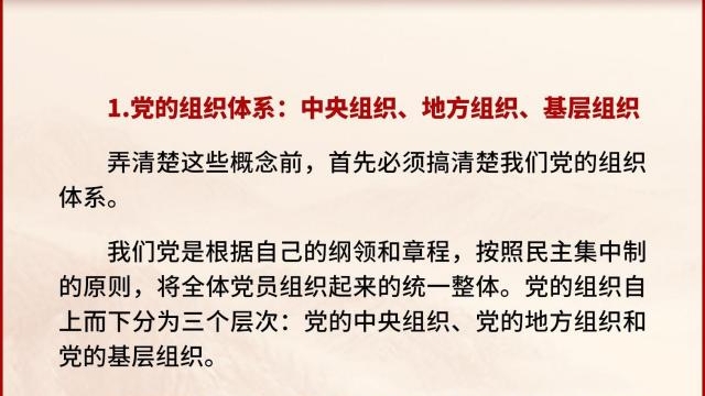 黨支部、黨小組、黨委、黨工委、黨組……這些概念你都清楚嗎